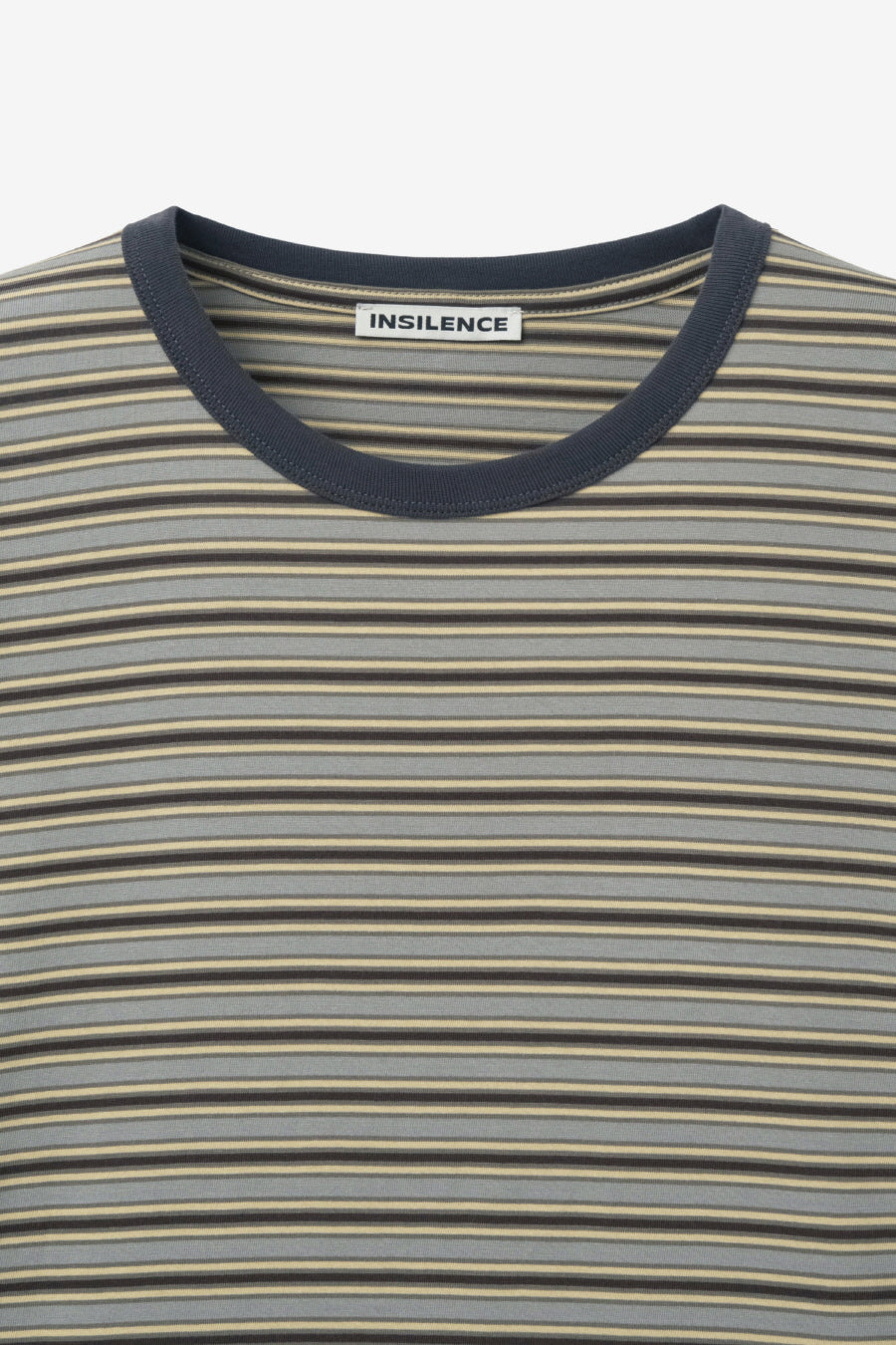 Insilence - Border Stripe T-shirt (Brown) product image 9 | TRAB K-Fashion Australia