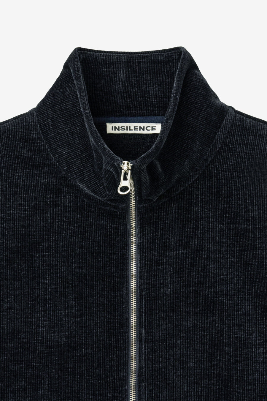 Insilence - Corduroy High-Neck Zip-Up (Ash Navy) product image 9 | TRAB K-Fashion Australia
