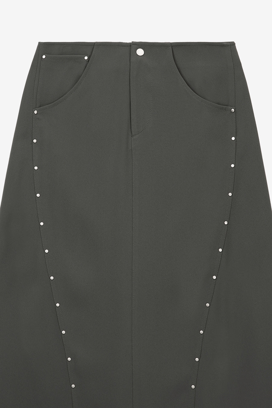 Insilence - Curved Stud Skirt (Charcoal) product image 11 | TRAB K-Fashion Australia