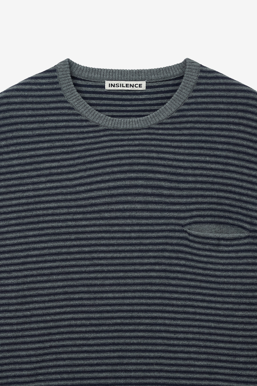 Insilence - Cotton Cashmere Striped Pullover (Navy) product image 7 | TRAB K-Fashion Australia