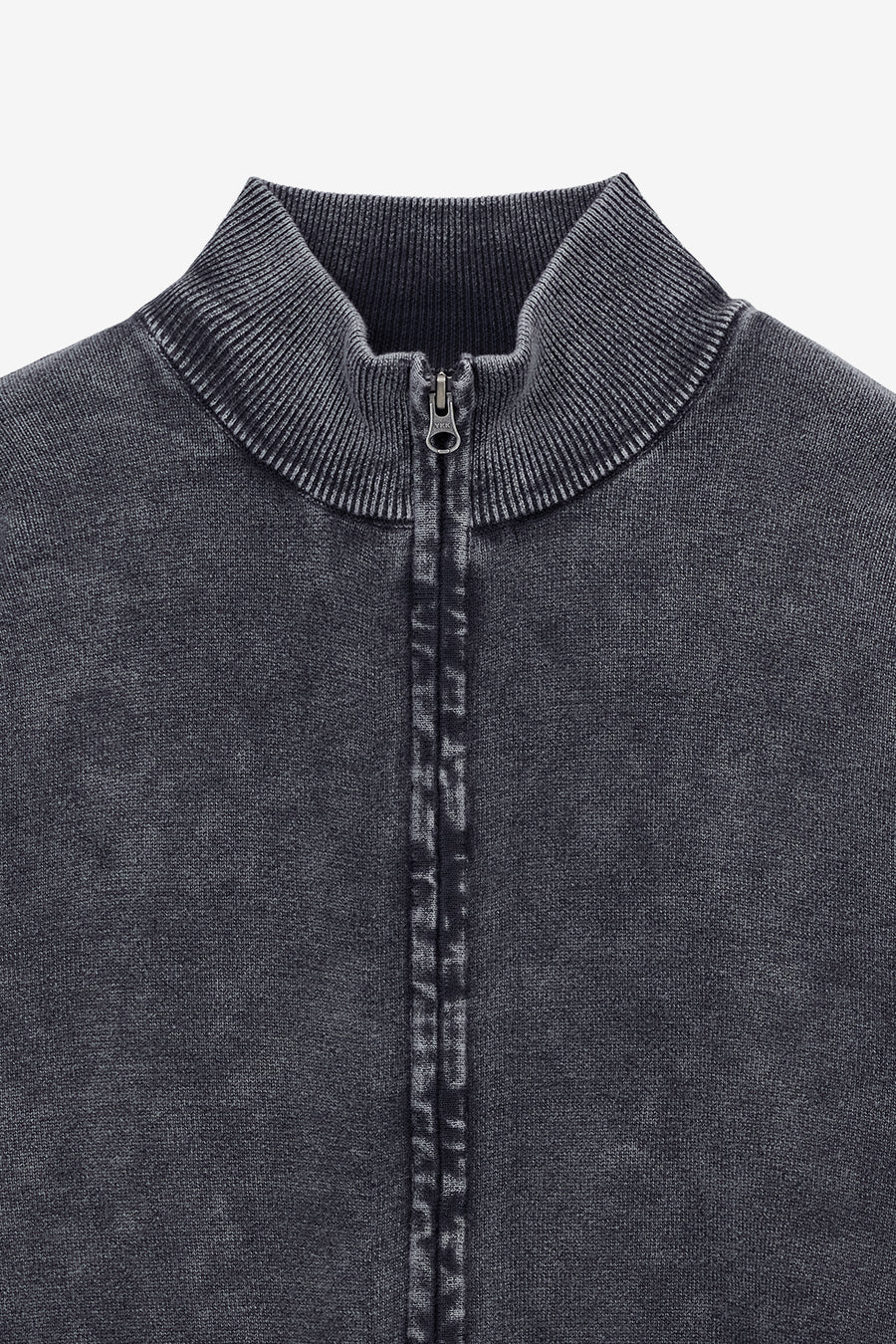 Insilence - Stone Washed Knit Zip-Up (Washed Grey) product image 9 | TRAB K-Fashion Australia