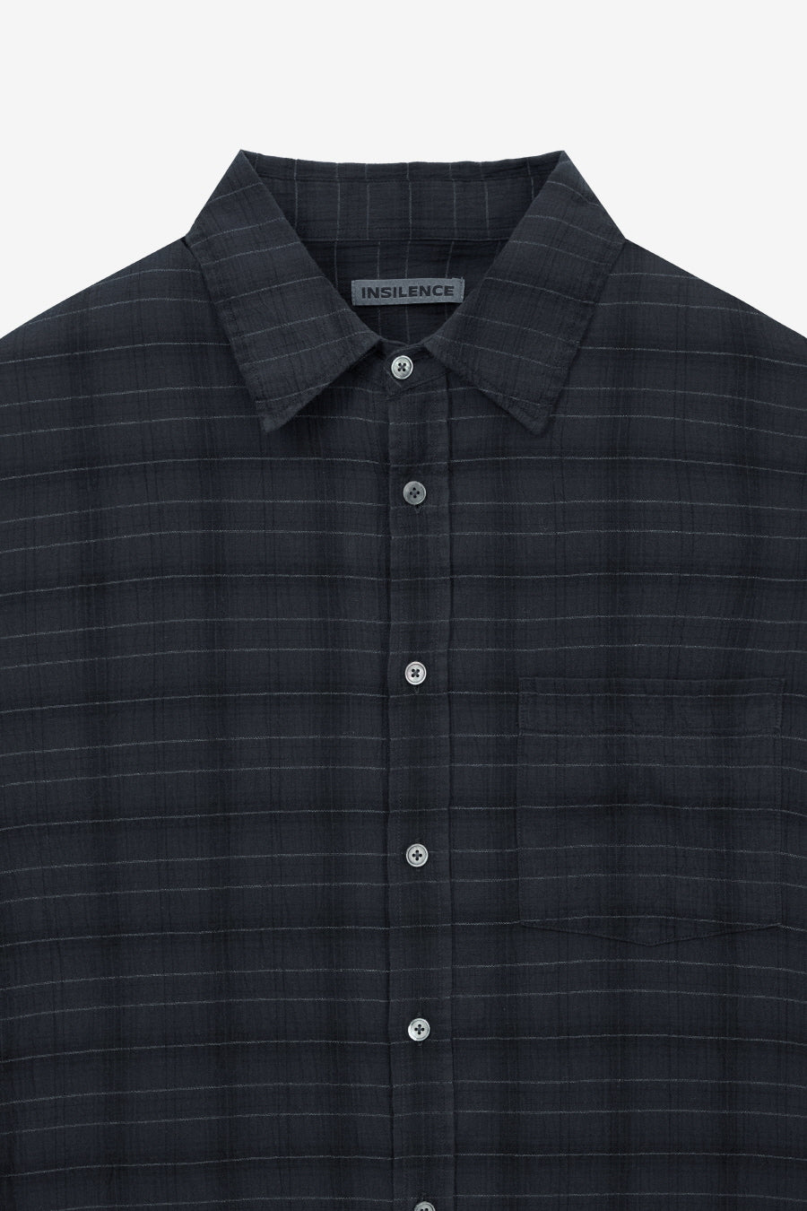 Insilence - Garment Dyed Check Shirt (Charcoal) product image 9 | TRAB K-Fashion Australia