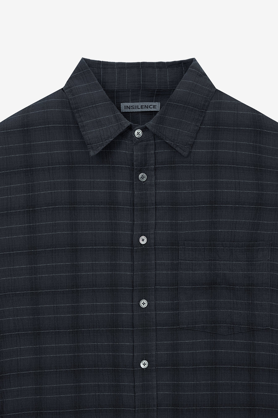Insilence - Garment Dyed Check Shirt (Charcoal) product image 9 | TRAB K-Fashion Australia