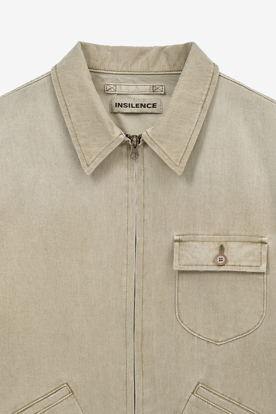 Insilence - Garment Dyed Drizzler Jacket (Faded Beige) product image 9 | TRAB K-Fashion Australia