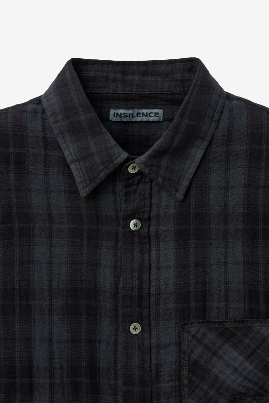 Insilence - Patch-dyed Half Shirt (Charcoal) product image 7 | TRAB K-Fashion Australia
