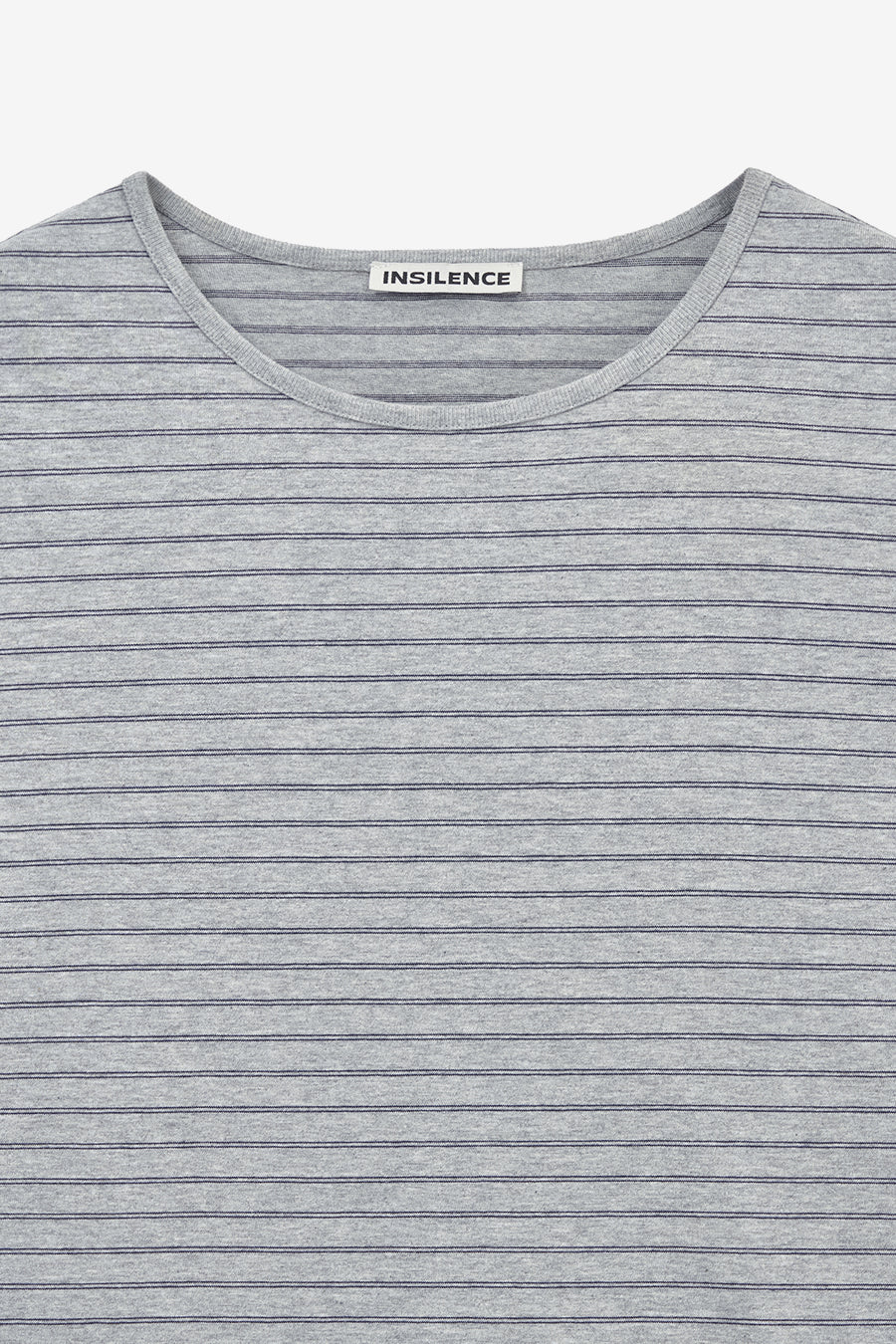 Insilence - Semi Boat Neck Stripe Long Sleeve (Melange Grey) product image 7 | TRAB K-Fashion Australia