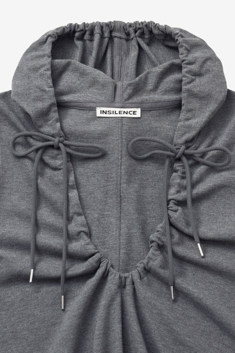 Insilence - String Hooded Top (Melange Grey) product image 9 | TRAB K-Fashion Australia