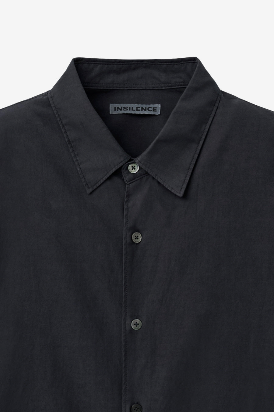 Insilence - Garment Dyed Cotton Tencel Shirt (Charcoal) product image 7 | TRAB K-Fashion Australia