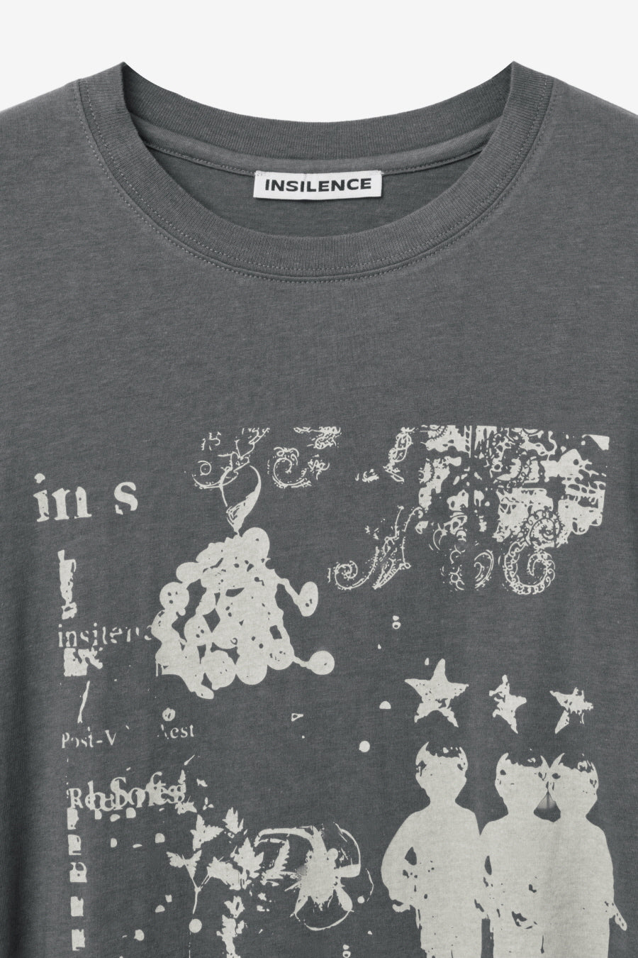 Insilence - Knotted Graphic T-shirt (Charcoal) product image 9 | TRAB K-Fashion Australia