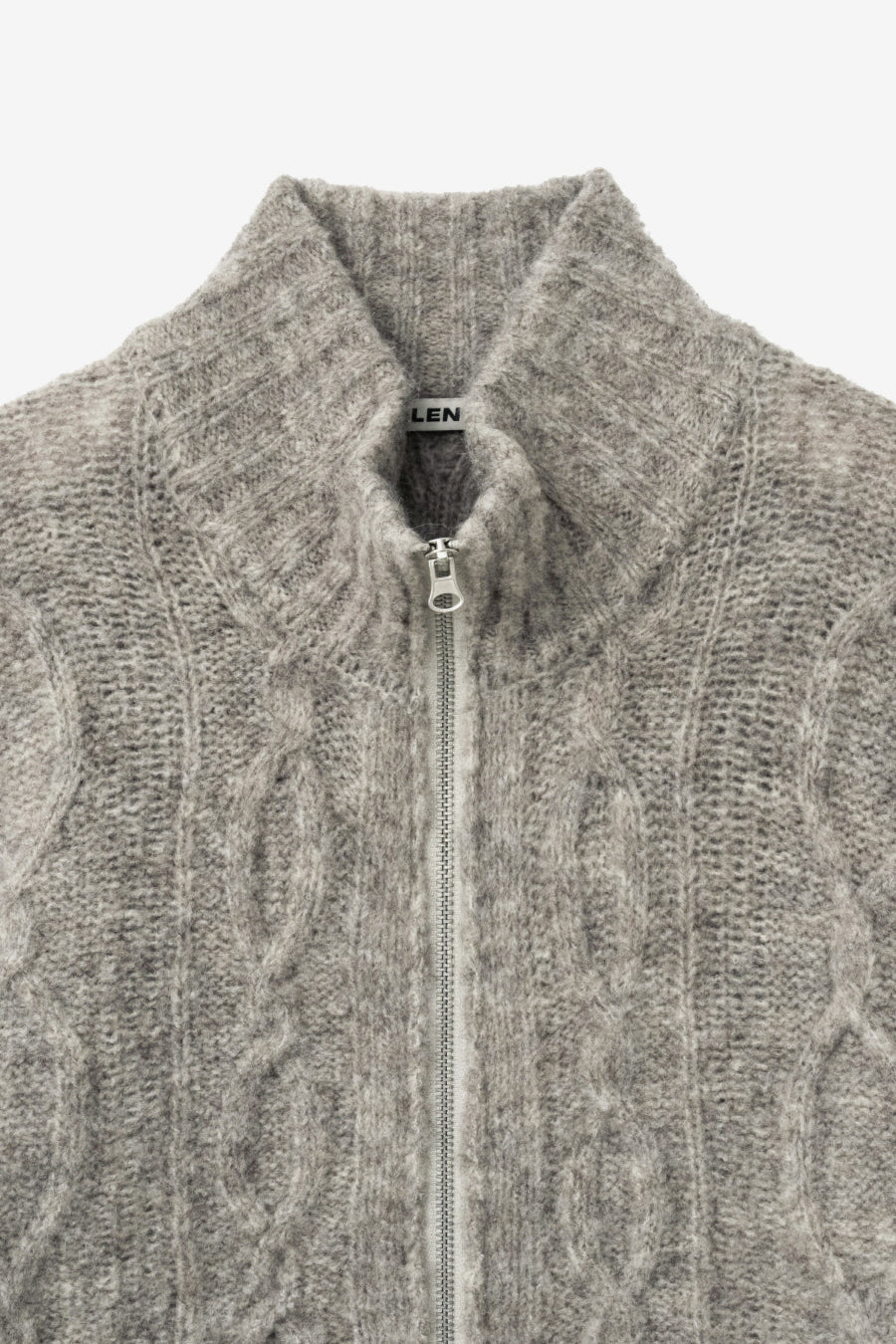Insilence - Twist Half Zip-up Knit (Melange Brown) product image 9 | TRAB K-Fashion Australia