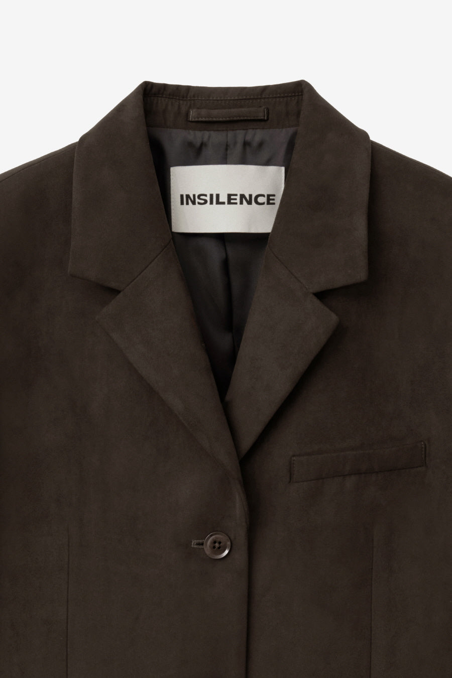 Insilence - Classic Three-Button Jacket (Suede Brown) product image 9 | TRAB K-Fashion Australia