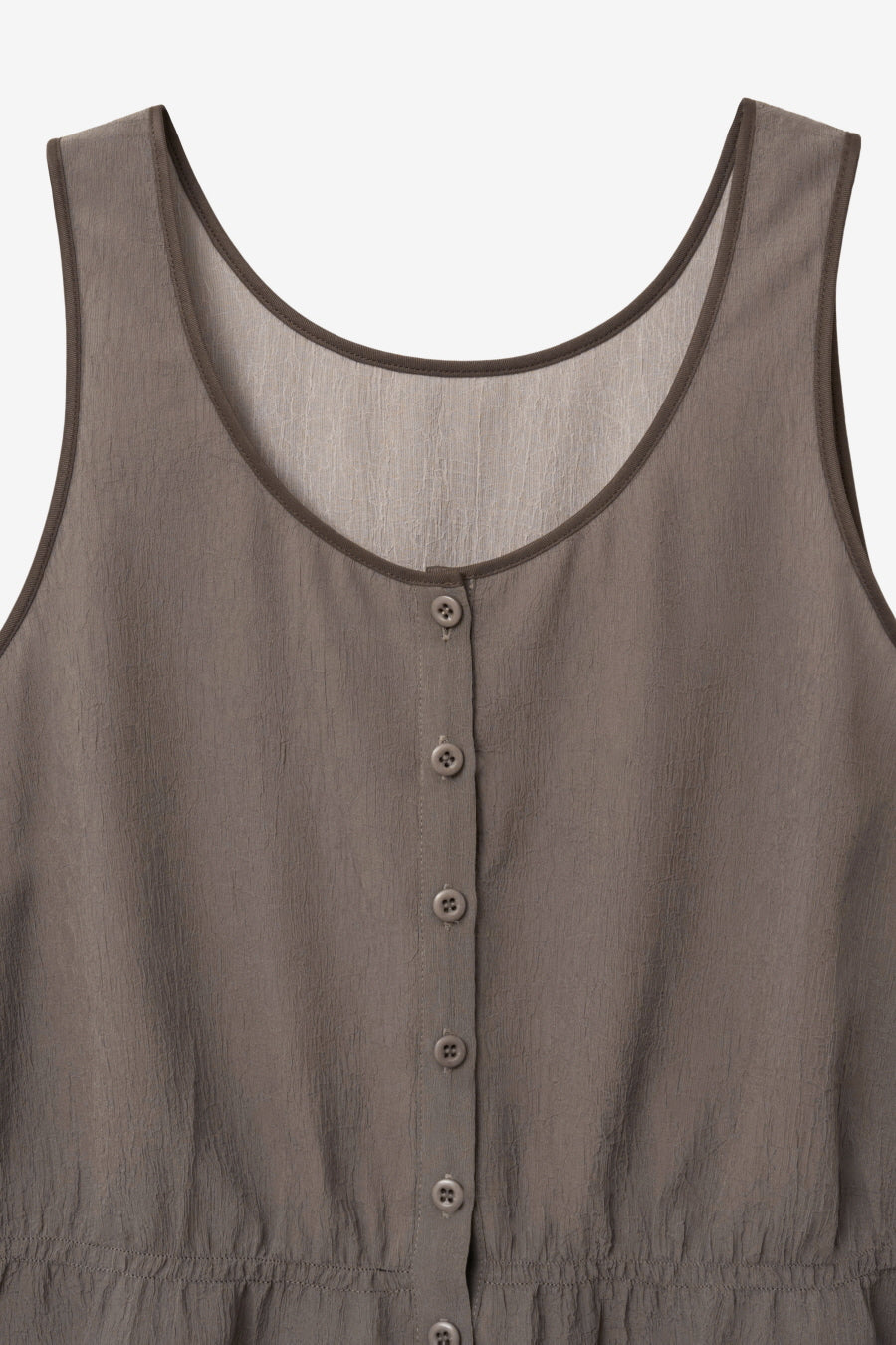 Insilence - Double Layer Sleeveless Top (Mocha) product image 9 | TRAB K-Fashion Australia