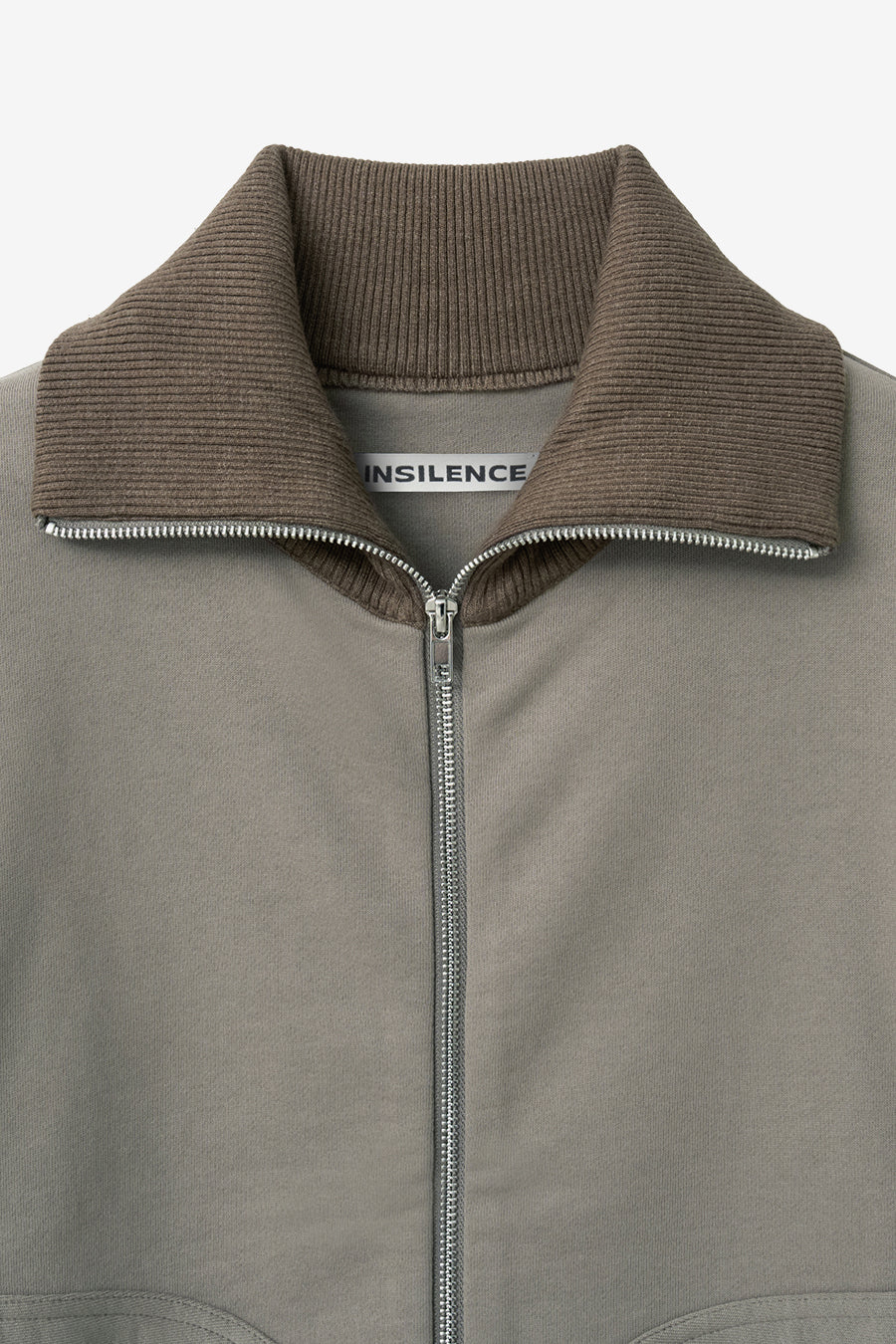 Insilence - Knit Combi Cotton Zip-Up (Beige) product image 9 | TRAB K-Fashion Australia