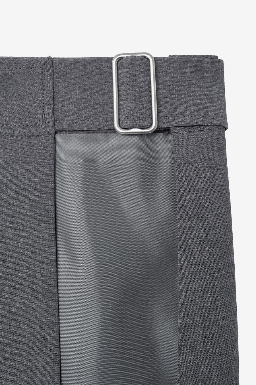 Insilence - Layered Belt Skirt (Melange Grey) product image 13 | TRAB K-Fashion Australia