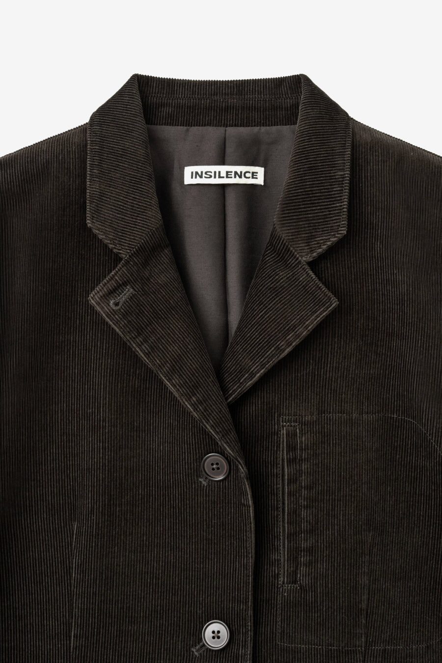 Insilence - Corduroy Single Fitted Jacket (Brown) product image 11 | TRAB K-Fashion Australia