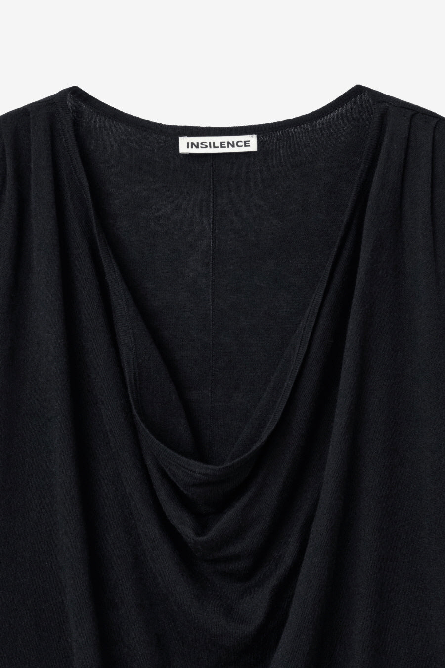 Insilence - Cowl Neck Shirring Pullover (Black) product image 9 | TRAB K-Fashion Australia