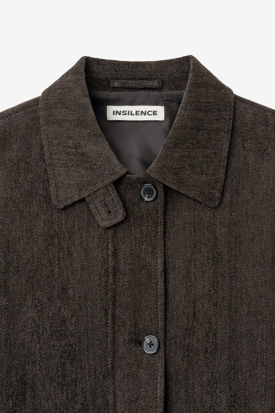 Insilence - Herringbone Velvet Blouson (Brown) product image 11 | TRAB K-Fashion Australia