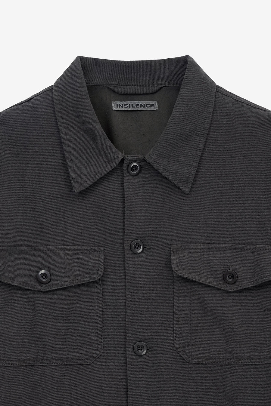 Insilence - Garment-dyed Fatigue Shirt (Grey Brown) product image 7 | TRAB K-Fashion Australia