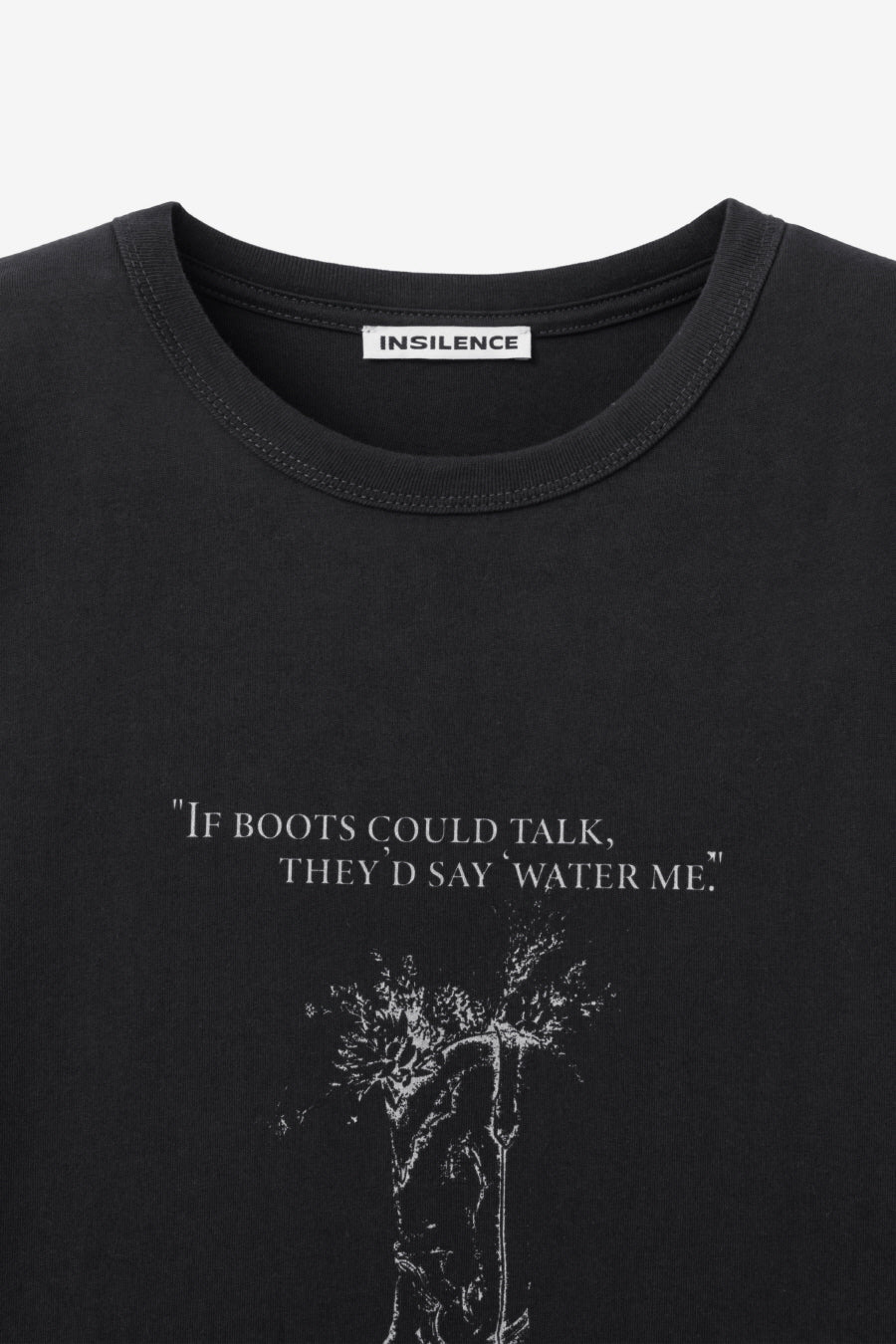 Insilence - Western Boots Graphic T-shirt (Vintage Black) product image 9 | TRAB K-Fashion Australia