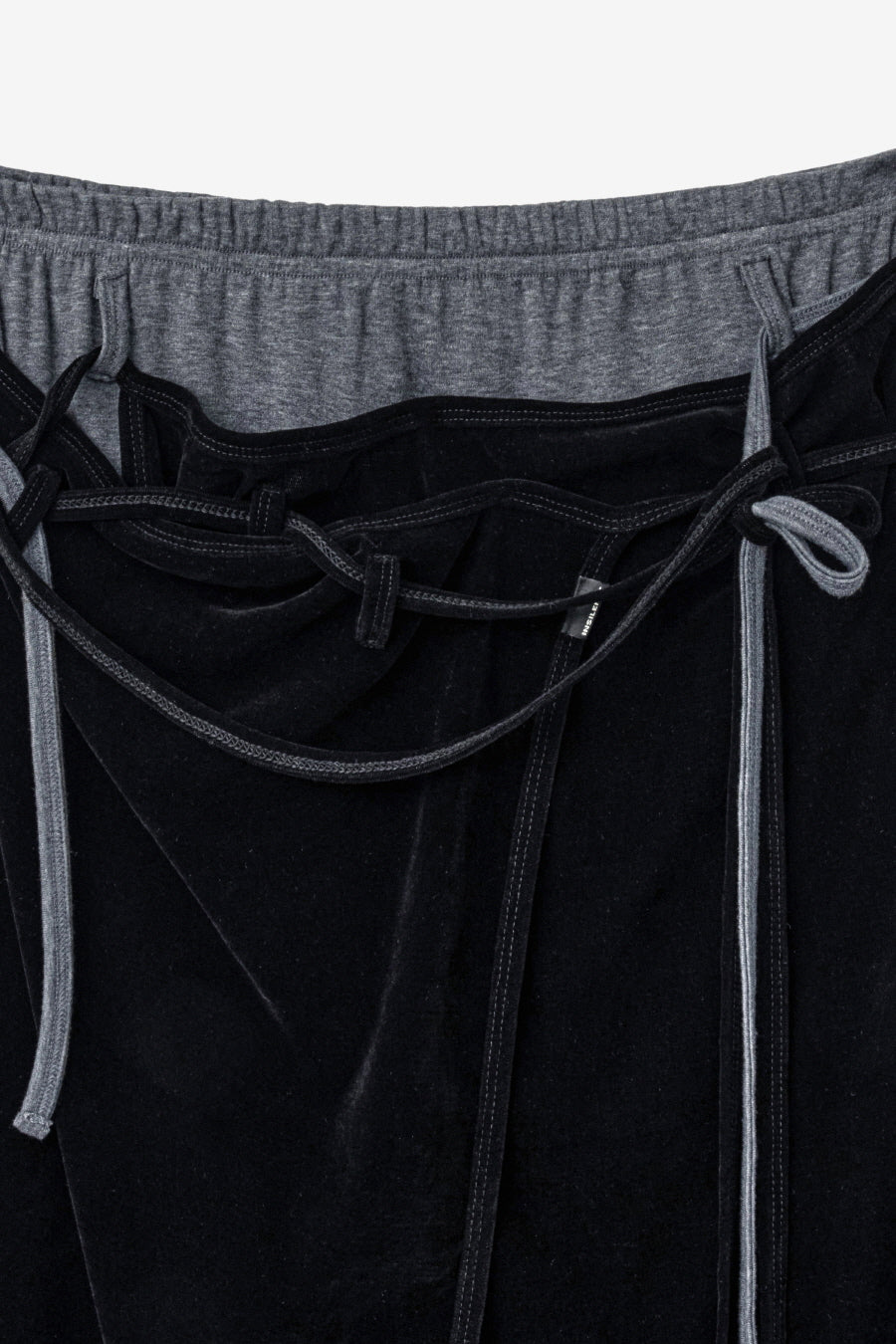 Insilence - Layered Velour Wrap Skirt (Black) product image 9 | TRAB K-Fashion Australia