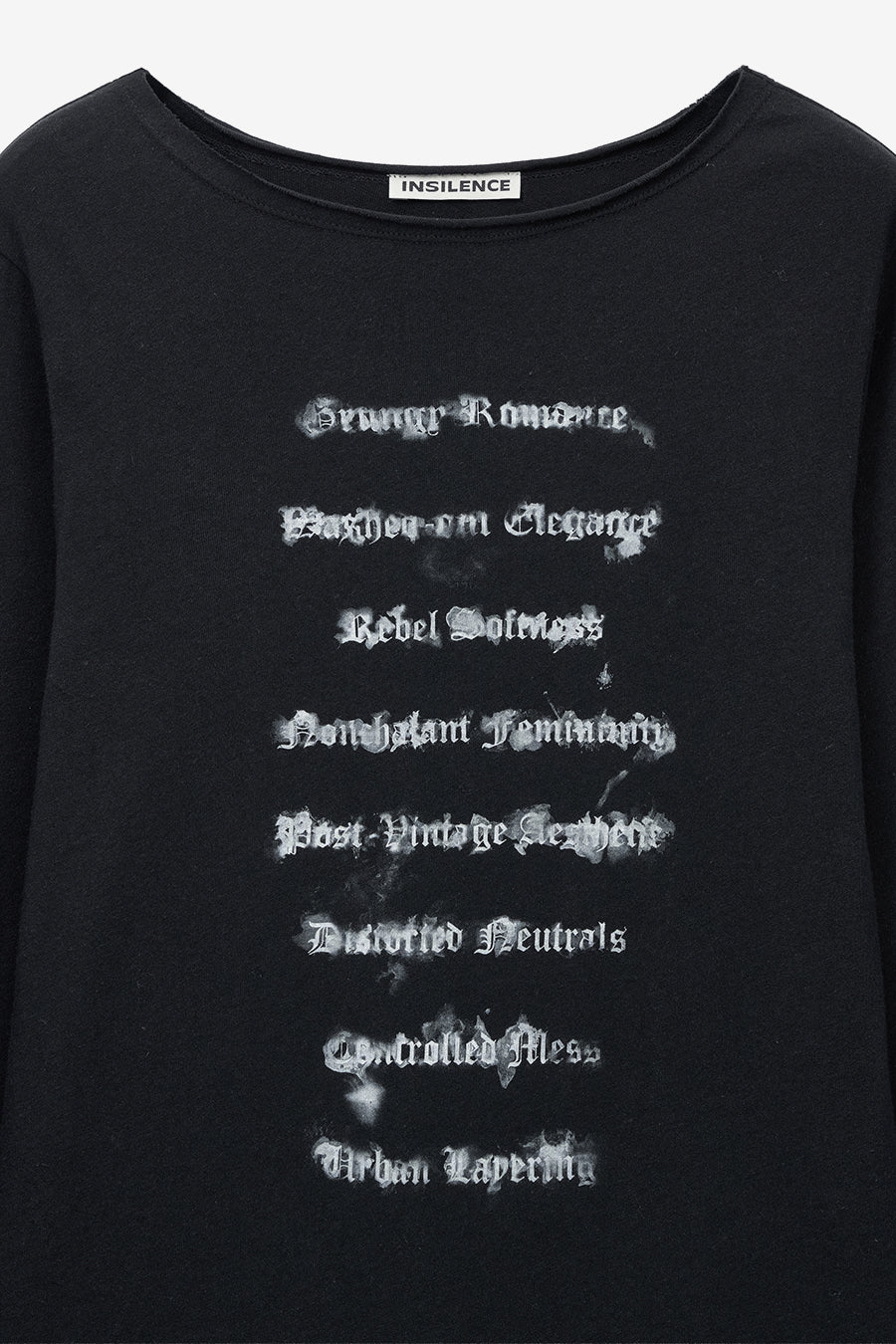 Insilence - Lettering Cotton Linen Long Sleeve (Black) product image 9 | TRAB K-Fashion Australia