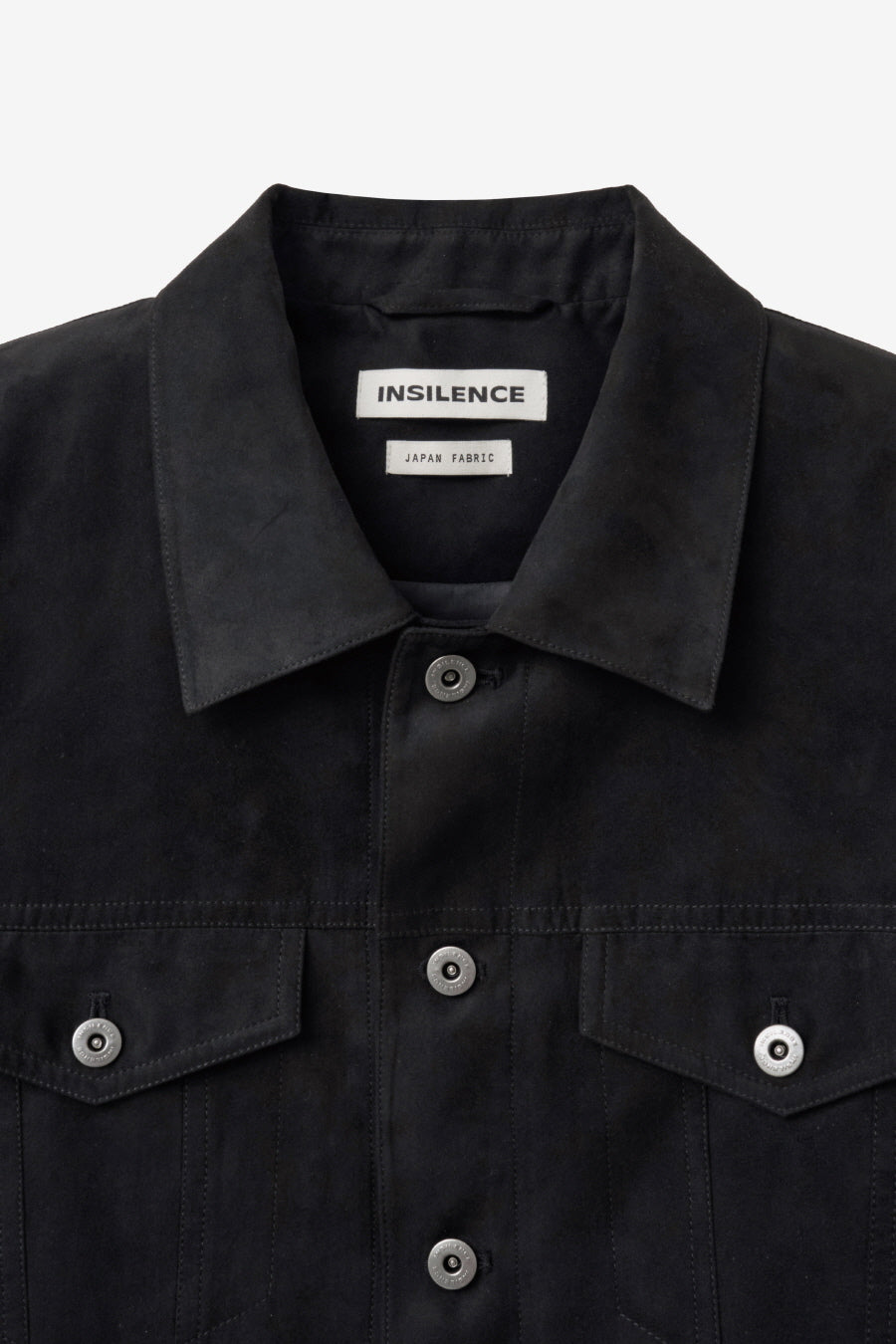 Insilence - Faux Suede Trucker Jacket (Black) product image 9 | TRAB K-Fashion Australia