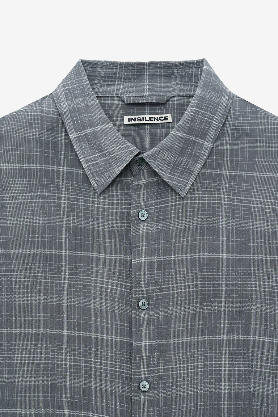 Insilence - Damaged Seer Check Shirts (Grey) product image 9 | TRAB K-Fashion Australia