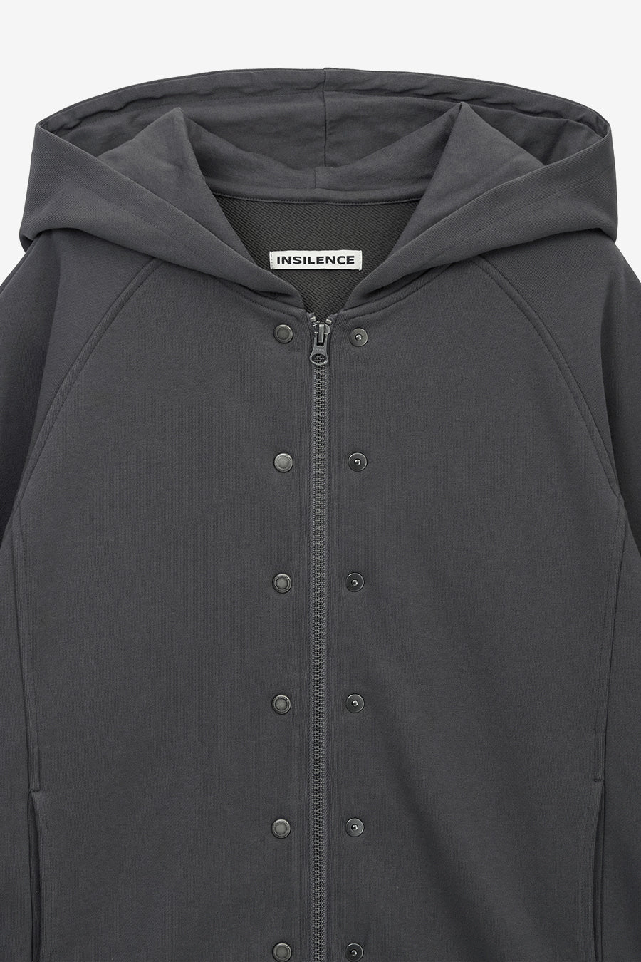 Insilence - Seam Hood Zip-Up (Charcoal) product image 9 | TRAB K-Fashion Australia