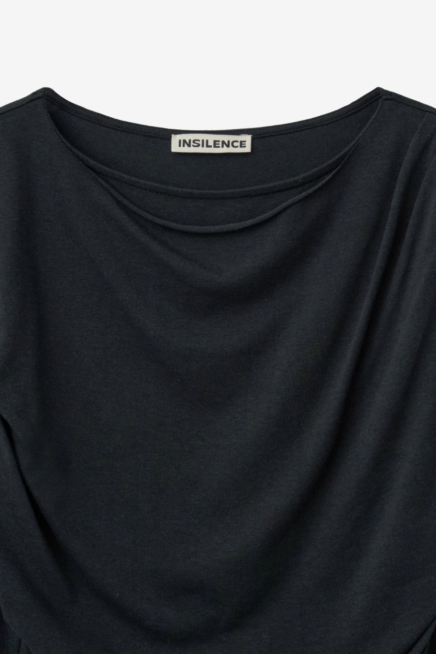 Insilence - Draping Boat Neck Long Sleeve (Black) product image 9 | TRAB K-Fashion Australia
