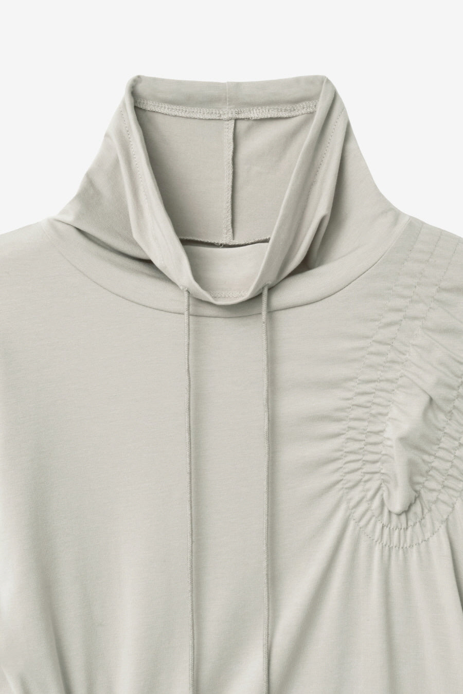Insilence - Shirred High-Neck Top (Ash Khaki) product image 9 | TRAB K-Fashion Australia