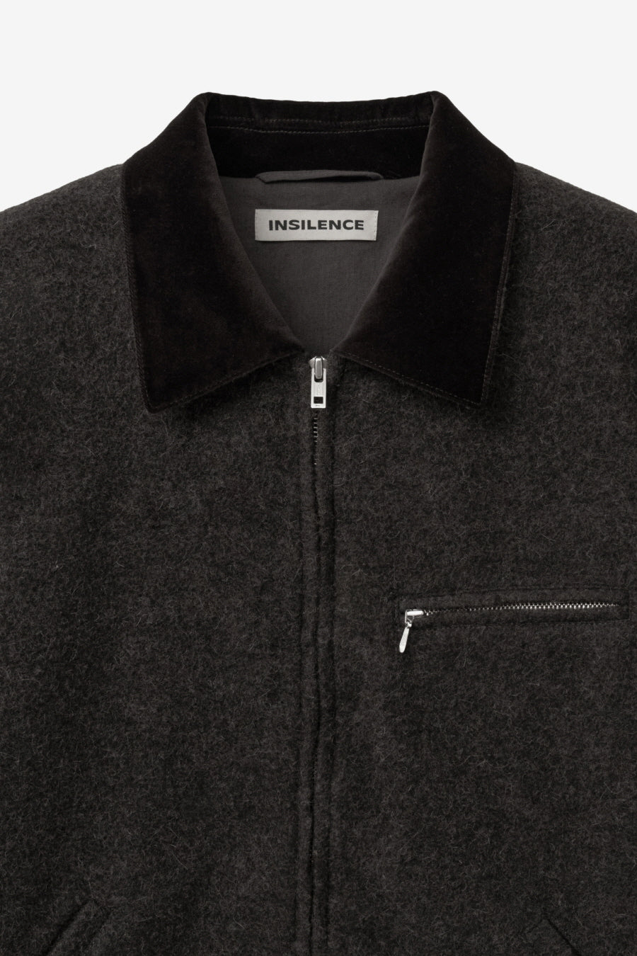 Insilence - Velvet Trimmed Wool Jacket (Brown) product image 9 | TRAB K-Fashion Australia