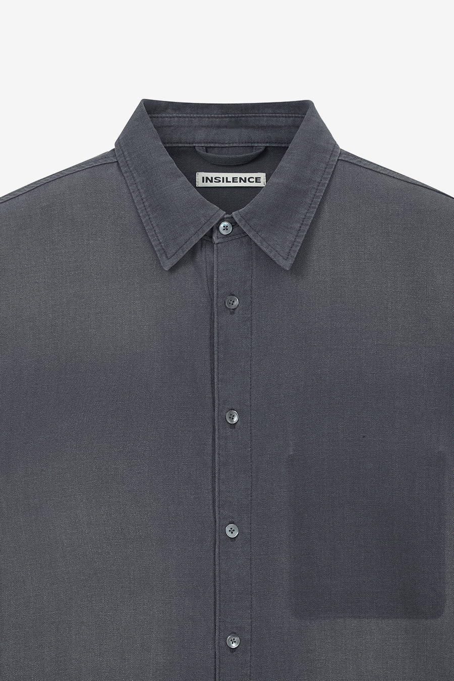 Insilence - Ghost Pocket Denim Shirt (Washed Grey) product image 7 | TRAB K-Fashion Australia
