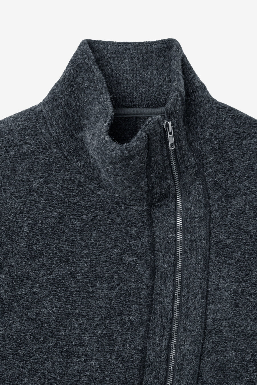 Insilence - Slanted Zipper Wool Jacket (Charcoal) product image 9 | TRAB K-Fashion Australia