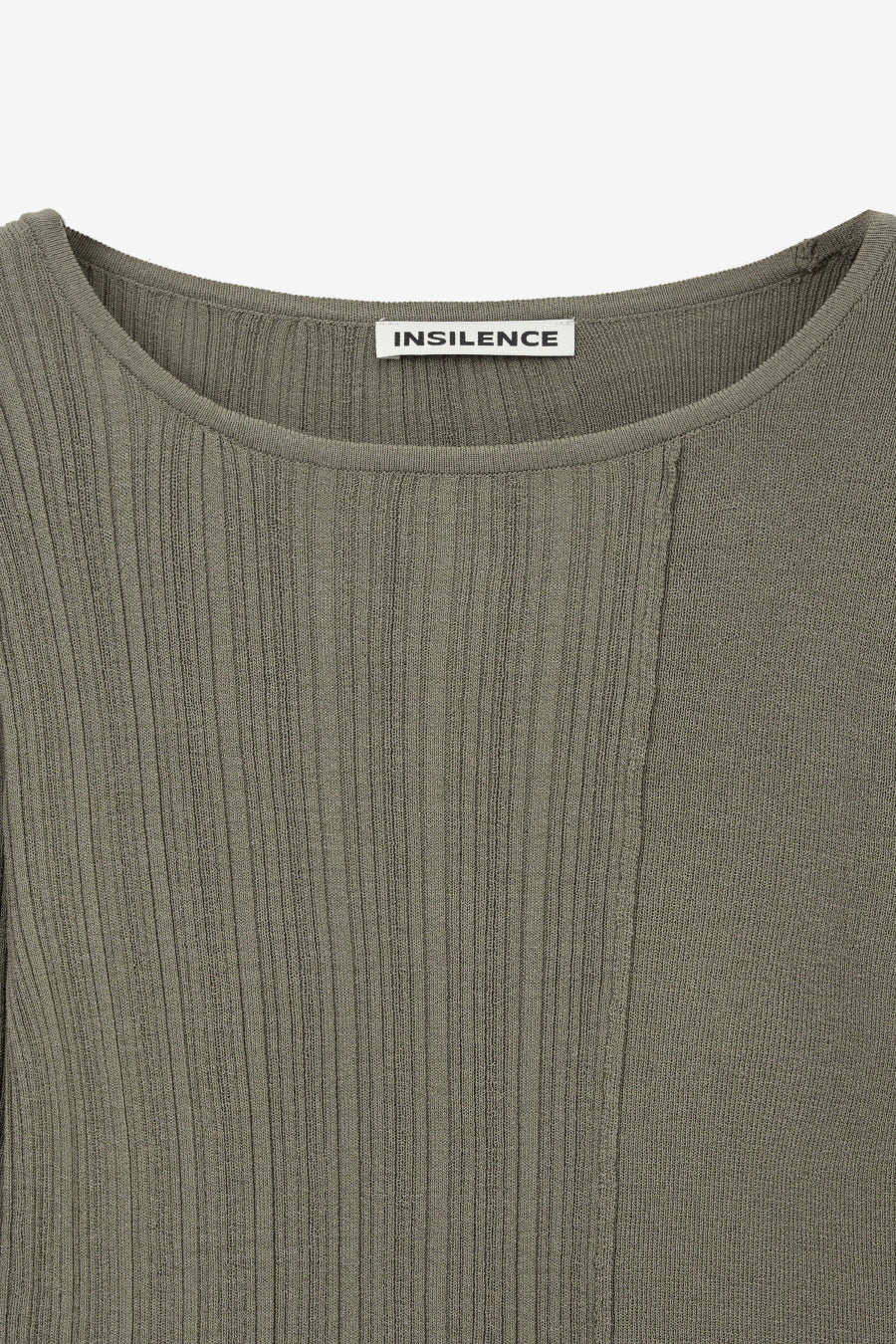 Insilence - Unbalanced Mixed Knit (Light Khaki) product image 9 | TRAB K-Fashion Australia