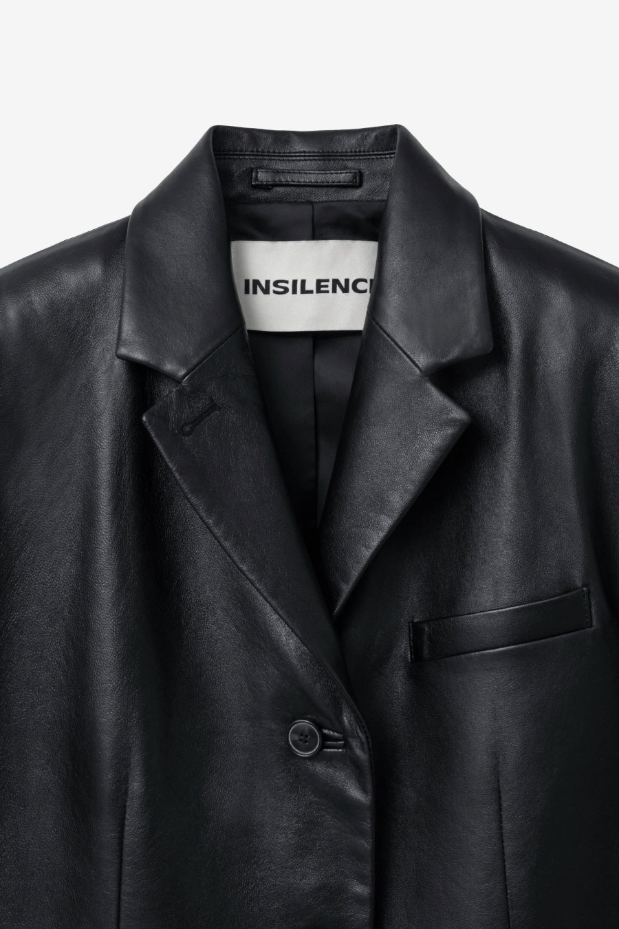 Insilence - Classic Three-Button Jacket (Leather Black) product image 9 | TRAB K-Fashion Australia