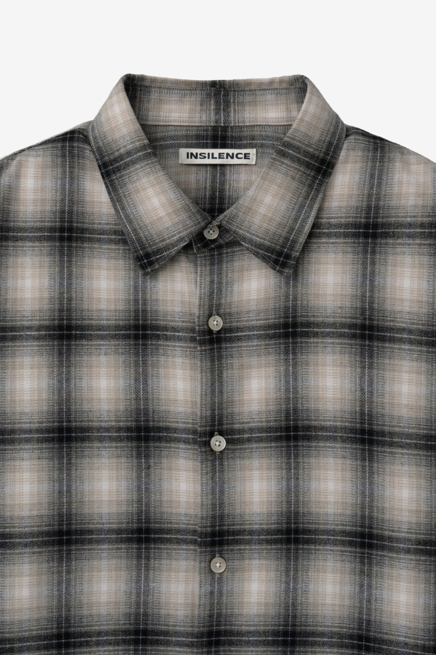 Insilence - Peach Check Shirt (Beige) product image 9 | TRAB K-Fashion Australia