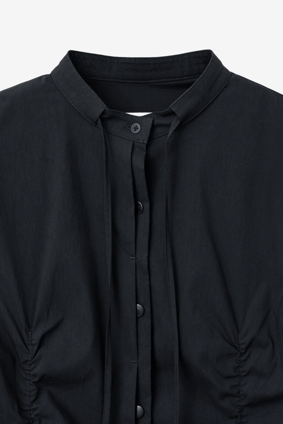 Insilence - Shirring Nylon Cotton Shacket (Black) product image 9 | TRAB K-Fashion Australia