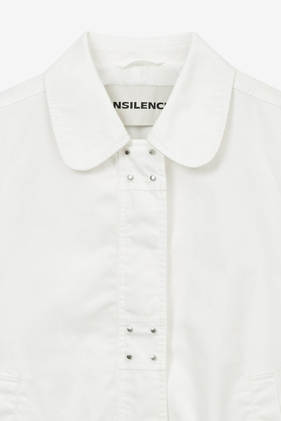 Insilence - Washed Cotton Stud Jumper (White) product image 9 | TRAB K-Fashion Australia