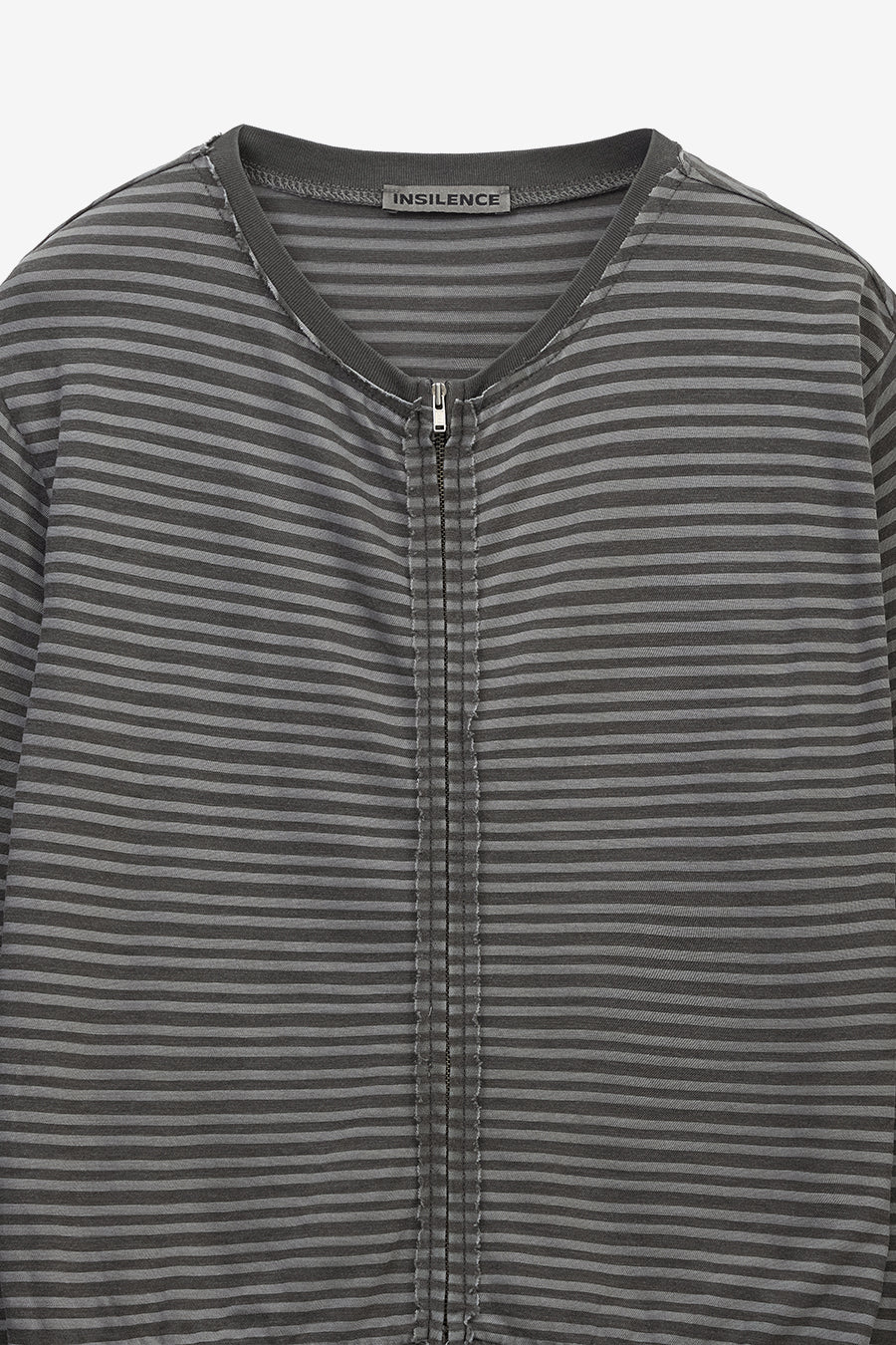 Insilence - Grunge Dyed Stripe Zip-up (Charcoal) product image 9 | TRAB K-Fashion Australia