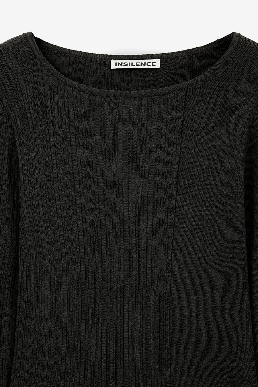 Insilence - Unbalance Mixed Knit (Black) product image 9 | TRAB K-Fashion Australia