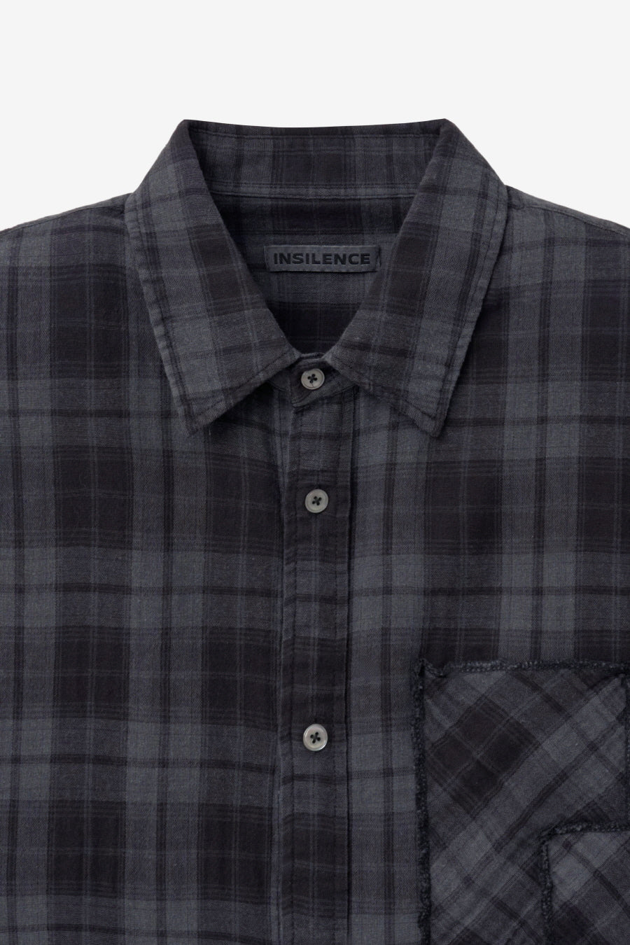 Insilence - Patch-dyed Half Shirt (Ash Brown) product image 9 | TRAB K-Fashion Australia