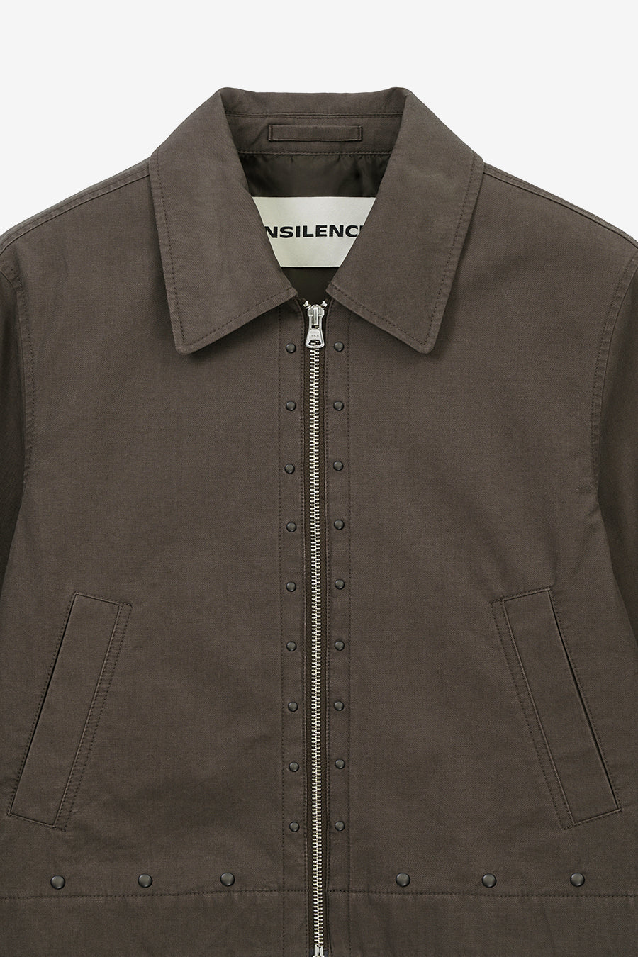 Insilence - Cotton Stud Jacket (Brown) product image 9 | TRAB K-Fashion Australia