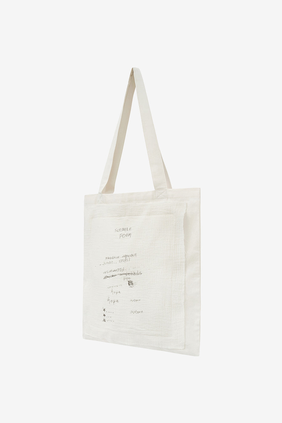 Insilence - Sketch Applique Cotton Bag (Ecru) product image 7 | TRAB K-Fashion Australia