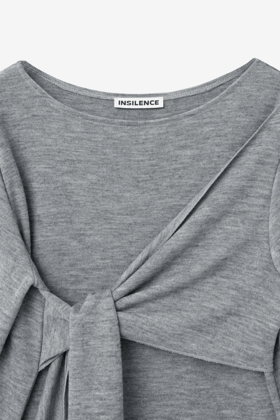Insilence - Double-Strap Hairy T-Shirt (Grey) product image 9 | TRAB K-Fashion Australia