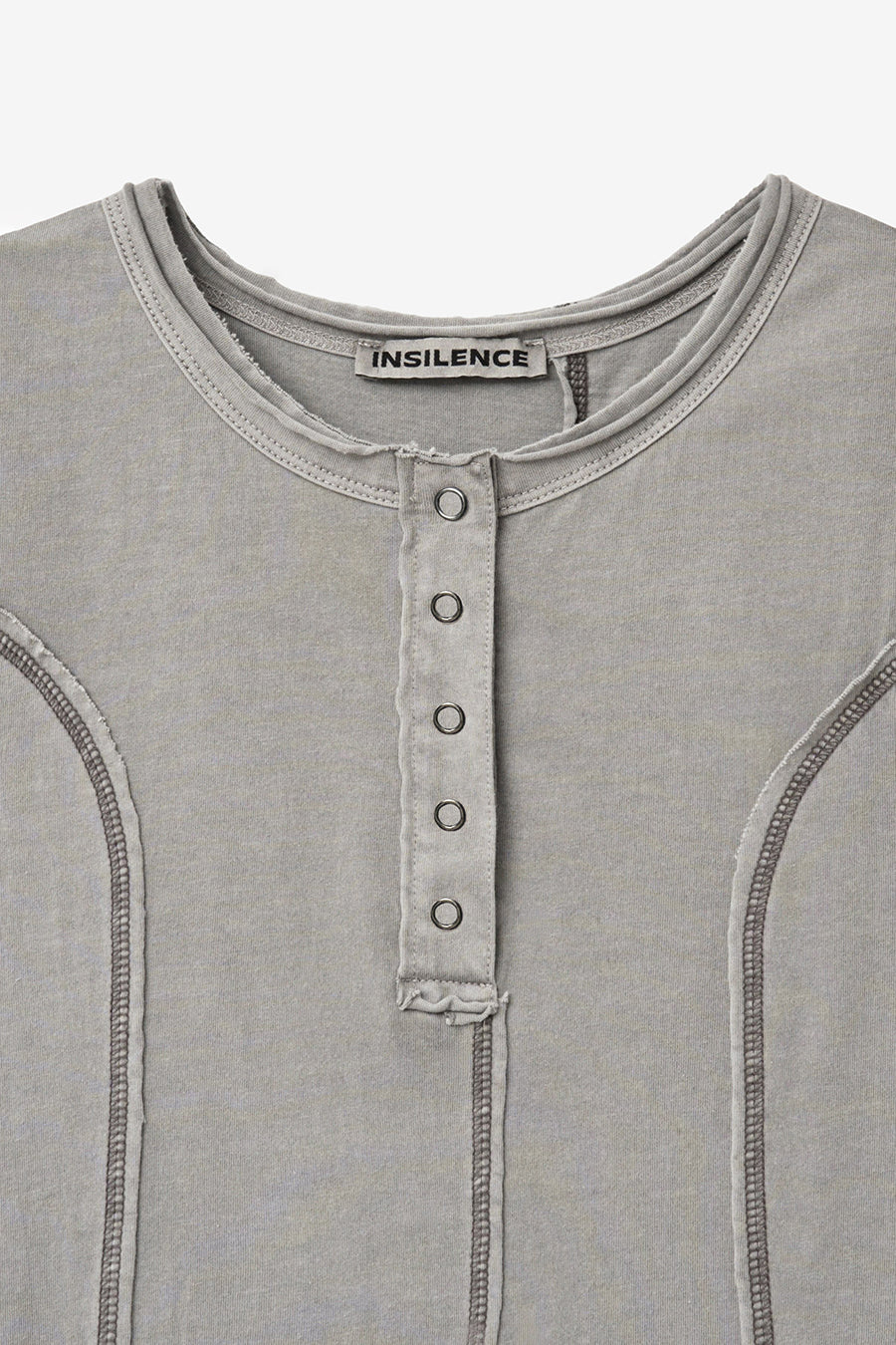 Insilence - Cotton Dyed Henley Neck Dress (Washed Beige) product image 11 | TRAB K-Fashion Australia