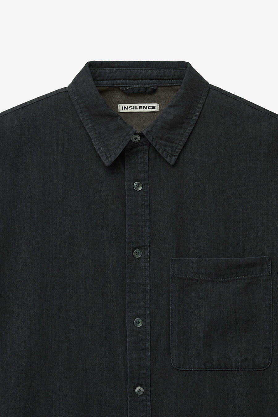 Insilence - Vintage Washed Denim Shirt (Mud Grey) product image 9 | TRAB K-Fashion Australia