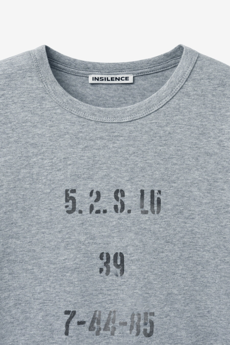Insilence - Stencil Graphic T-shirt (Melange Grey) product image 9 | TRAB K-Fashion Australia