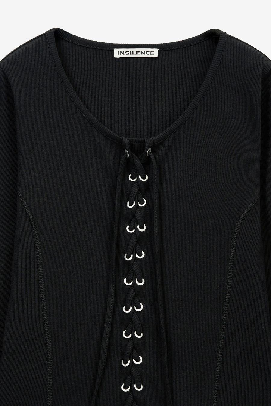 Insilence - Lace-up long sleeve (Black) product image 9 | TRAB K-Fashion Australia