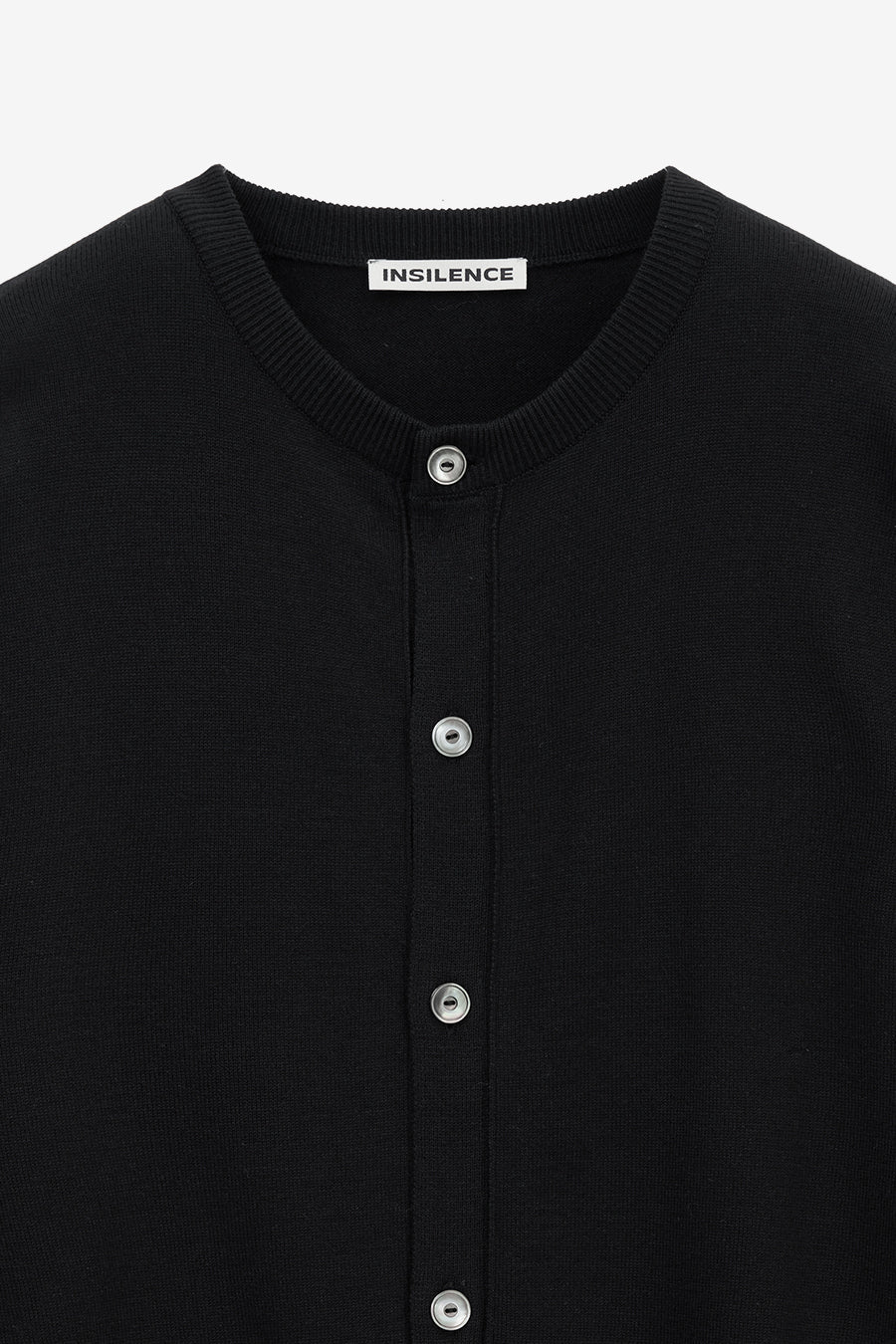 Insilence - Wool Blend Round Neck Cardigan (Black) product image 9 | TRAB K-Fashion Australia