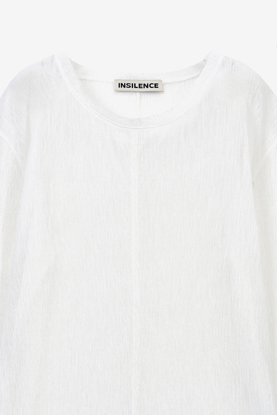 Insilence - Sheer Pleated Top (White) product image 9 | TRAB K-Fashion Australia